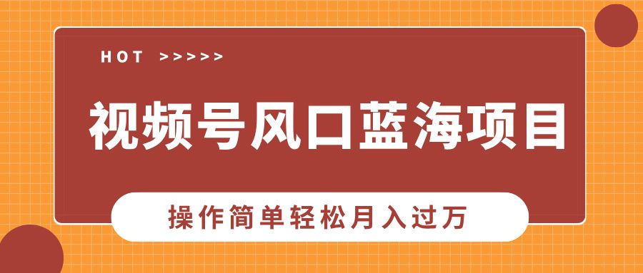 视频号风口蓝海项目，中老年人的流量密码，操作简单轻松月入过万 - 臻优资源网