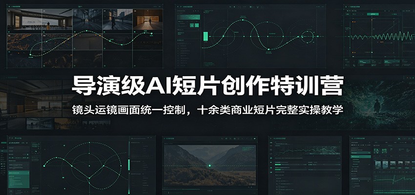 导演级AI短片创作特训营：镜头运镜画面统一控制，十余类商业短片完整实操教学（更新） - 臻优资源网