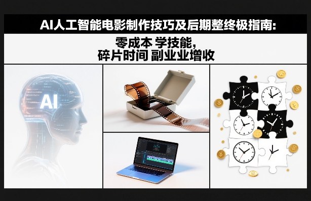 AI人工智能电影制作技巧及后期完整终极指南：零成本学技能，碎片时间副业增收 - 臻优资源网