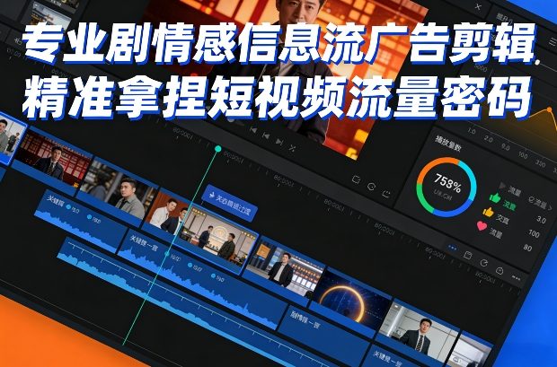 专业剧情感信息流广告剪辑，精准拿捏短视频流量密码 - 臻优资源网
