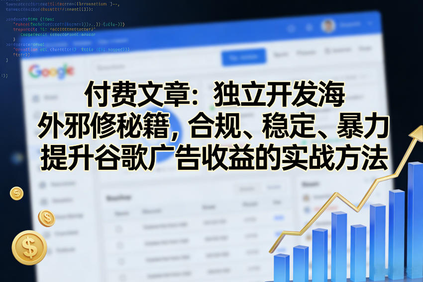 付费文章：独立开发海外邪修秘籍，合规、稳定、暴力提升谷歌广告收益的实战方法 - 臻优资源网