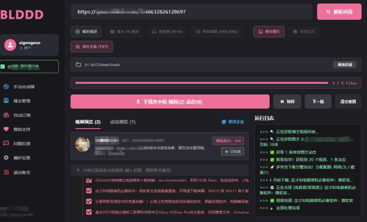 图片[2] - 哔哩哔哩b站视频最新下载工具，支持合集下载，字幕、声音下载，BLDDD - 臻优资源网