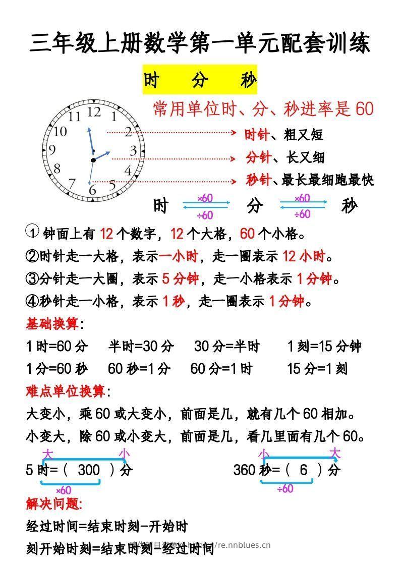 三年级上册《数学时分秒应用题》 - 臻优资源网
