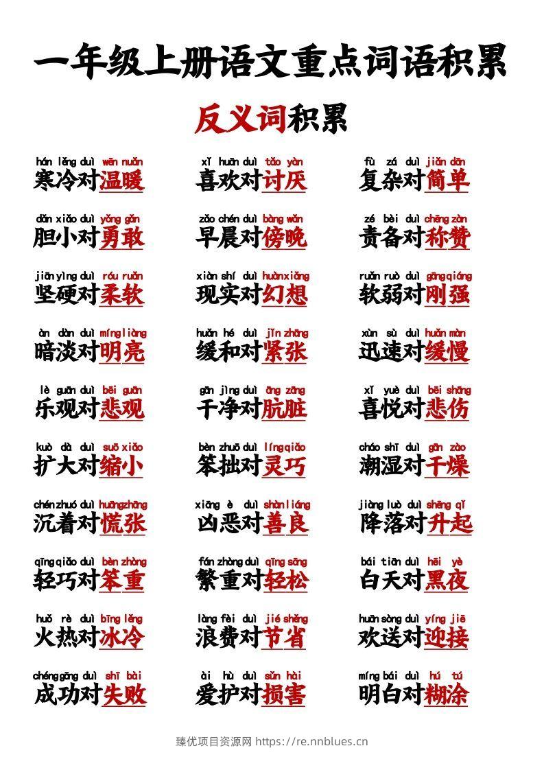 图片[3] - 【反义词对子歌】一上语文 - 臻优资源网