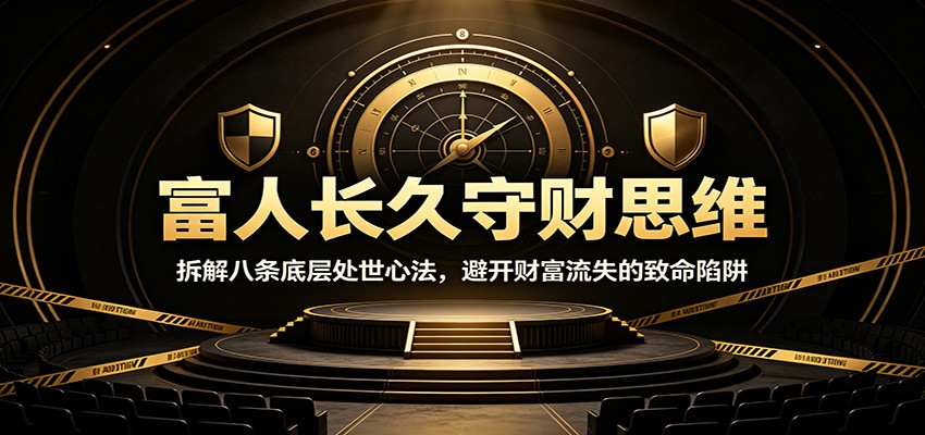 富人长久守财思维:拆解八条底层处世心法,避开财富流失的致命陷阱 - 臻优资源网