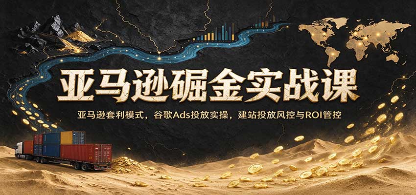 亚马逊掘金实战课：亚马逊套利模式，谷歌Ads投放实操，建站投放风控与ROI管控 - 臻优资源网