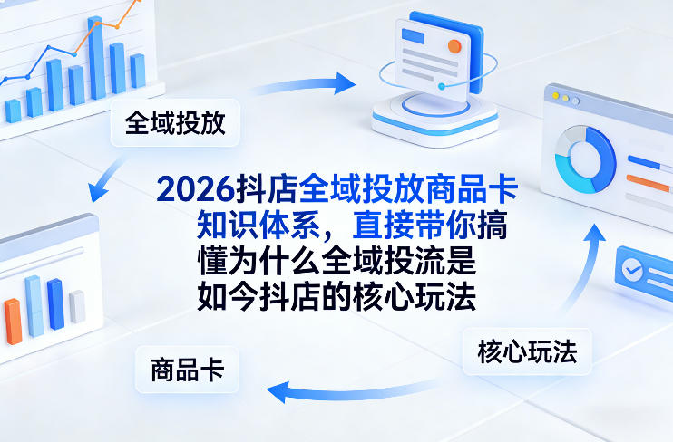 2026抖店全域投放商品卡知识体系，直接带你搞懂为什么全域投流是如今抖店的核心玩法 - 臻优资源网