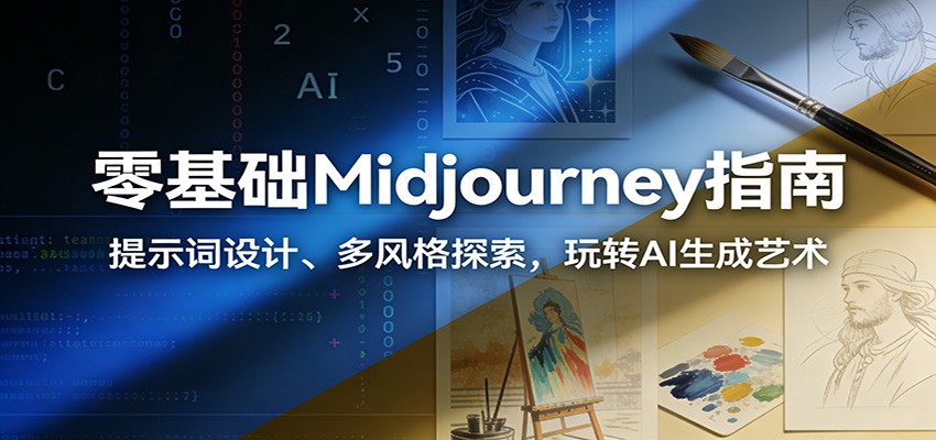 零基础Midjourney指南：提示词设计、多风格探索，玩转AI生成艺术 - 臻优资源网