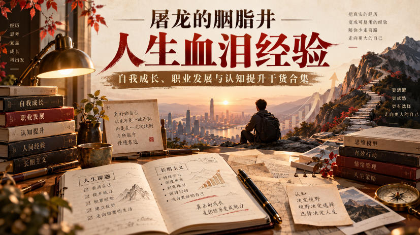 屠龙的胭脂井人生血泪经验｜自我成长、职业发展与认知提升干货合集【文档】 - 臻优资源网