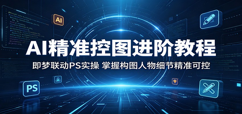 AI精准控图进阶教程：即梦联动PS实操，掌握构图人物细节精准可控 - 臻优资源网