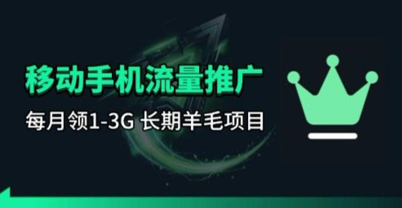 手机流量领取推广_每月一轮，刚需类的长期项目 - 臻优资源网