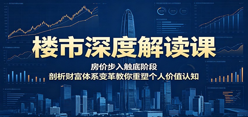 楼市深度解读课：房价步入触底阶段，剖析财富体系变革教你重塑个人价值认知 - 臻优资源网