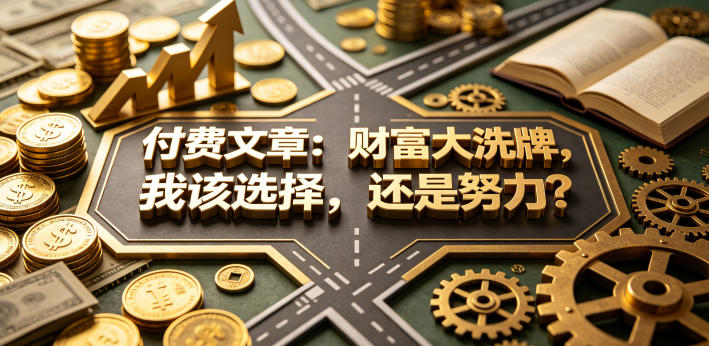 付费文章：财富大洗牌，我该选择，还是努力？ - 臻优资源网