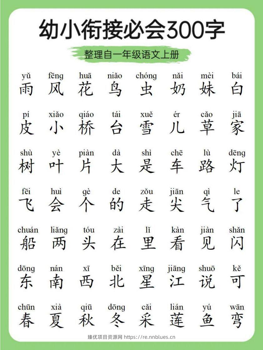 图片[2] - 幼小衔接必会300字 - 臻优资源网