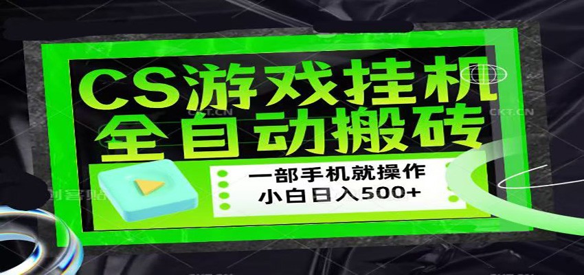 CSGO游戏挂机捡漏搬砖，超稳定的项目，带领1000+小白实现日入500+ - 臻优资源网