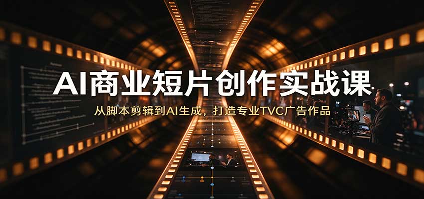 AI商业短片创作实战课：从脚本剪辑到AI生成，打造专业TVC广告作品 - 臻优资源网