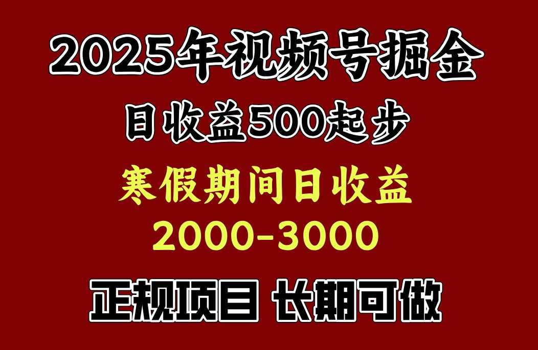 寒假期间一天收益2000+，小白一天就能上手 - 臻优资源网