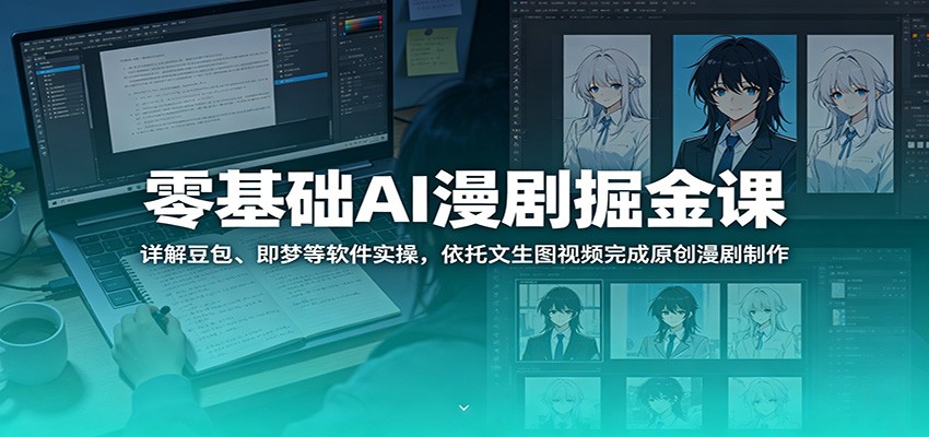 零基础AI漫剧掘金课：详解豆包、即梦等软件实操，依托文生图视频完成原创漫剧制作 - 臻优资源网