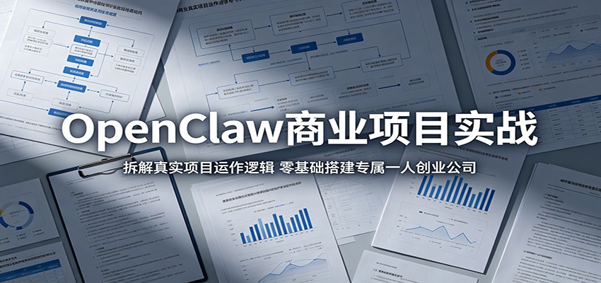 OpenClaw商业项目实战：拆解真实项目运作逻辑，零基础搭建专属一人创业公司 - 臻优资源网