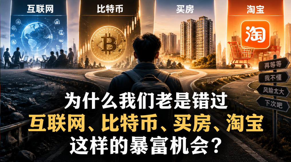 某社群付费文章：为什么我们老是错过互联网、比特币、买房、淘宝这样的暴富机会？ - 臻优资源网