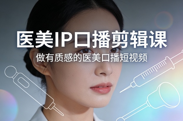 医美IP口播剪辑课，做有质感的医美口播短视频 - 臻优资源网