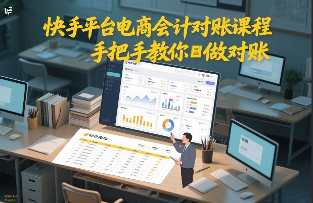快手平台电商会计对账课程，手把手教你做对账 - 臻优资源网