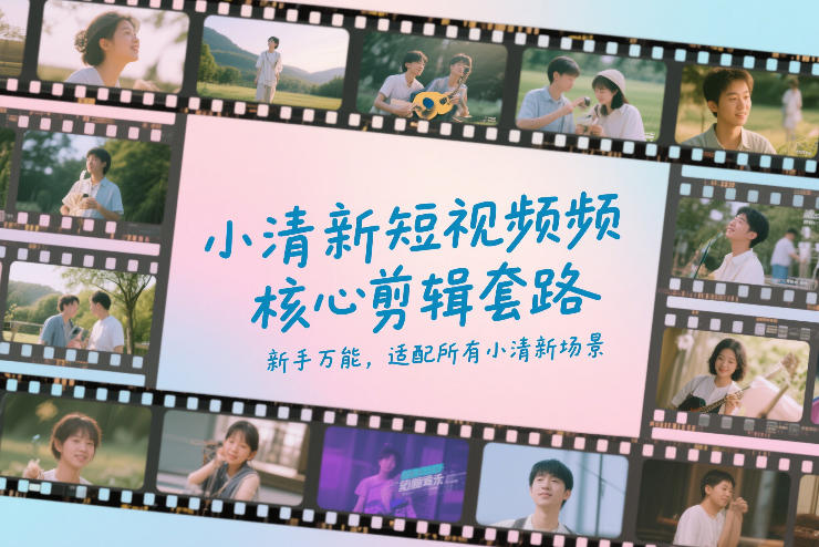 小清新短视频核心剪辑套路，新手万能，适配所有小清新场景 - 臻优资源网
