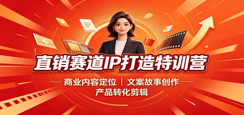 直销赛道IP打造特训营：商业内容定位，文案故事创作，产品转化剪辑 - 臻优资源网