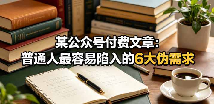 某公众号付费文章：普通人最容易陷入的6大伪需求 - 臻优资源网