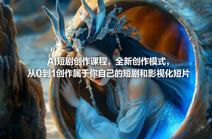 AI短剧创作课程，全新创作模式，从0到1创作属于你自己的短剧和影视化短片 - 臻优资源网