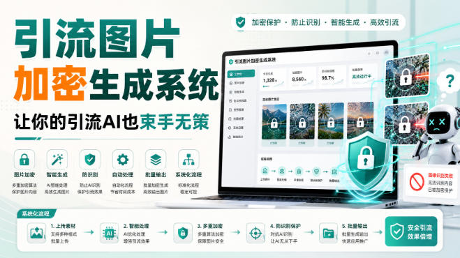 引流图片加密生成系统，让你的引流AI也束手无策 - 臻优资源网