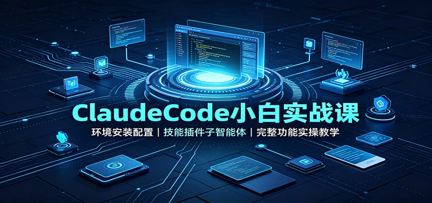ClaudeCode小白实战课：环境安装配置，技能插件子智能体，完整功能实操教学 - 臻优资源网