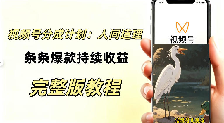 视频号新玩法之AI动漫画风励志视频，不用会画画、不用拍摄，持续化收益，详细拆解 - 臻优资源网