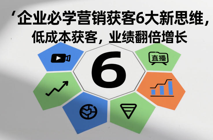 企业必学营销获客6大新思维，低成本获客，业绩翻倍增长 - 臻优资源网