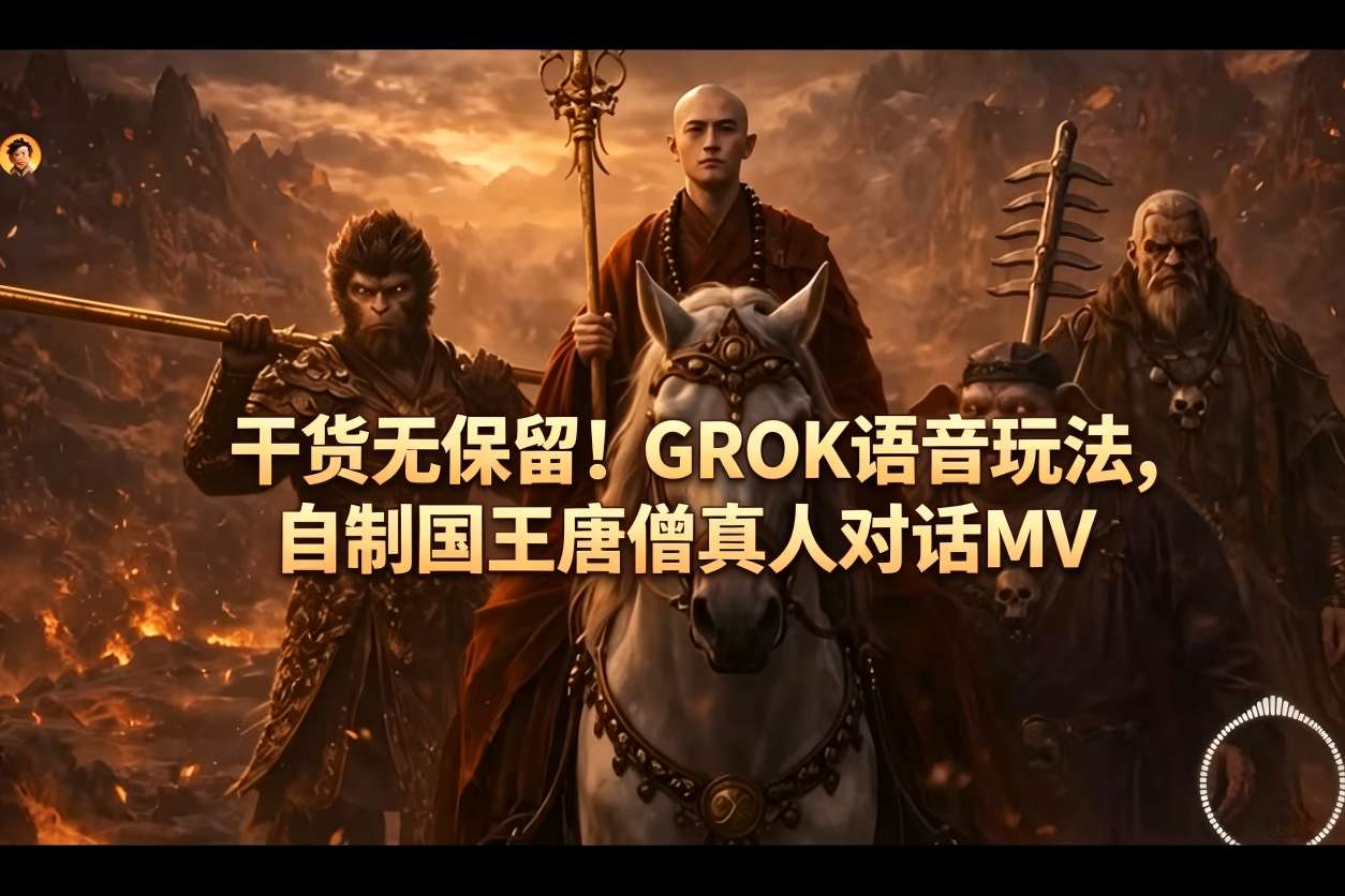 干货无保留！GROK语音玩法，自制国王唐僧真人对话MV - 臻优资源网