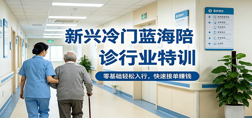 新兴冷门蓝海陪诊行业特训，零基础轻松入行，快速接单赚钱 - 臻优资源网