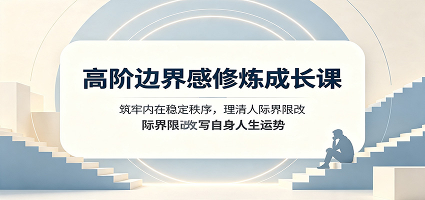 高阶边界感修炼成长课：筑牢内在稳定秩序，理清人际界限改写自身人生运势 - 臻优资源网