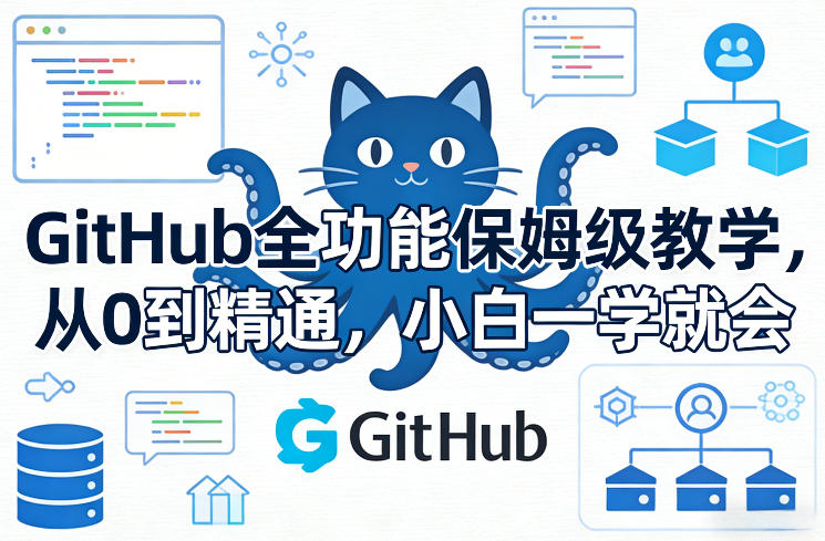 GitHub全功能保姆级教学，从0到精通，小白一学就会 - 臻优资源网