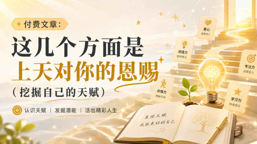 付费文章：这几个方面是上天对你的恩赐（挖掘自己的天赋） - 臻优资源网