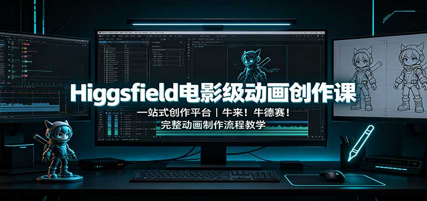 Higgsfield电影级动画创作课：一站式创作平台，牛来！牛德赛！完整动画制作流程教学 - 臻优资源网