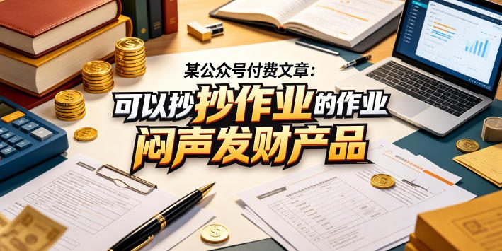某公众号付费文章：可以抄作业的闷声发财产品 - 臻优资源网