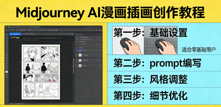 利用Midjourney AI人工智能轻松创作漫画插画教程，零基础创作完整漫画插画 - 臻优资源网