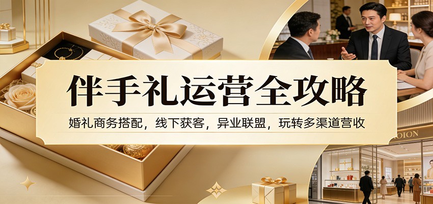 伴手礼运营全攻略：婚礼商务搭配，线下获客，异业联盟，玩转多渠道营收 - 臻优资源网