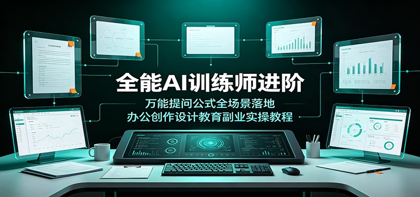 全能AI训练师进阶：万能提问公式全场景落地，办公创作设计教育副业实操教程 - 臻优资源网