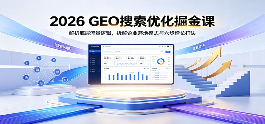 2026 GEO搜索优化掘金课：解析底层流量逻辑，拆解企业落地模式与六步增长打法 - 臻优资源网
