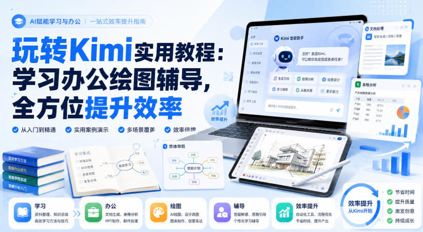 玩转Kimi实用教程：学习办公绘图辅导，全方位提升效率 - 臻优资源网