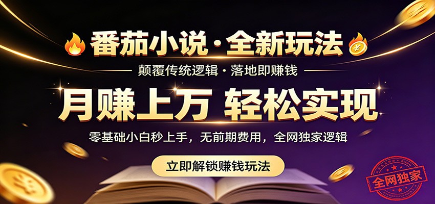 番茄小说5月最新独家玩法，稳定落地实测月入过万！ - 臻优资源网