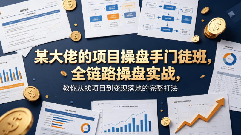 某大佬的项目操盘手门徒班,全链路操盘实战,教你从找项目到变现落地的完整打法 - 臻优资源网
