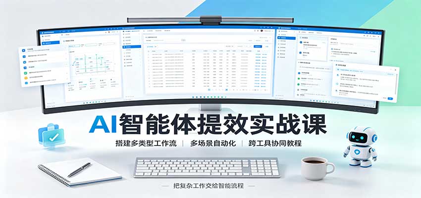 AI智能体提效实战课：搭建多类型工作流，多场景自动化，跨工具协同教程 - 臻优资源网