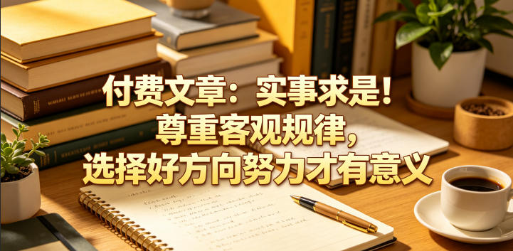 付费文章：实事求是！尊重客观规律，选择好方向努力才有意义 - 臻优资源网